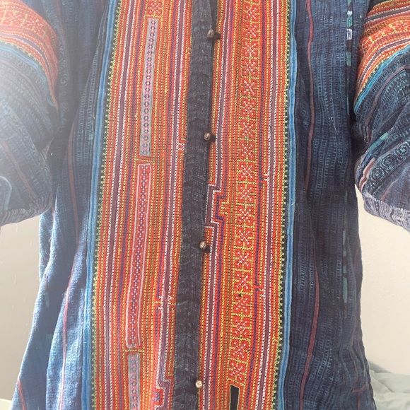 Unique unisex handmade embroidered shirt/jacket - Picture 6 of 9